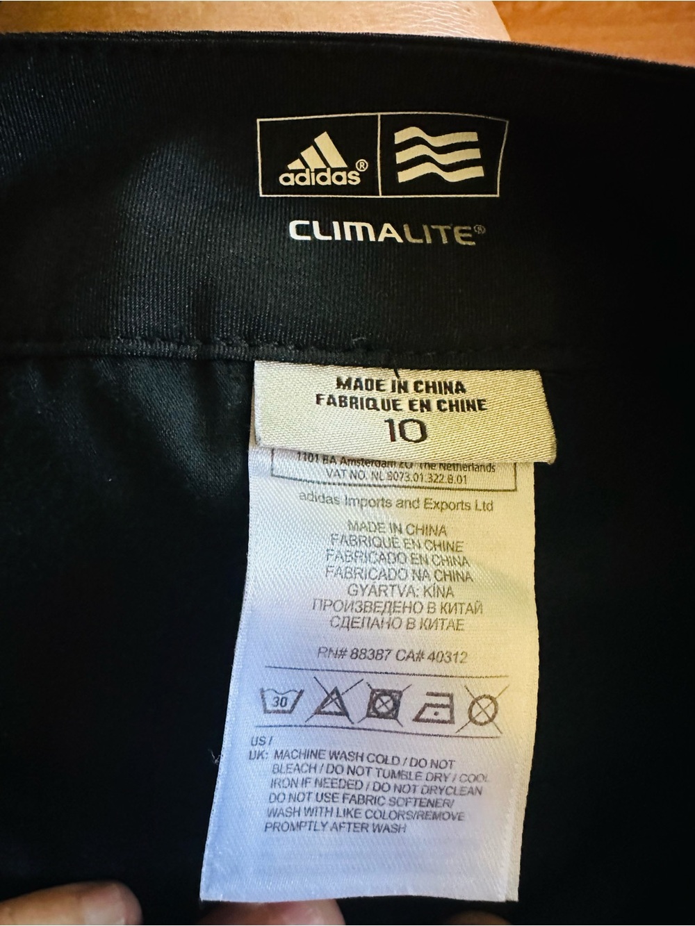 adidas Black Capri Pants with Front Pockets Size 10 - Picture 10 of 11